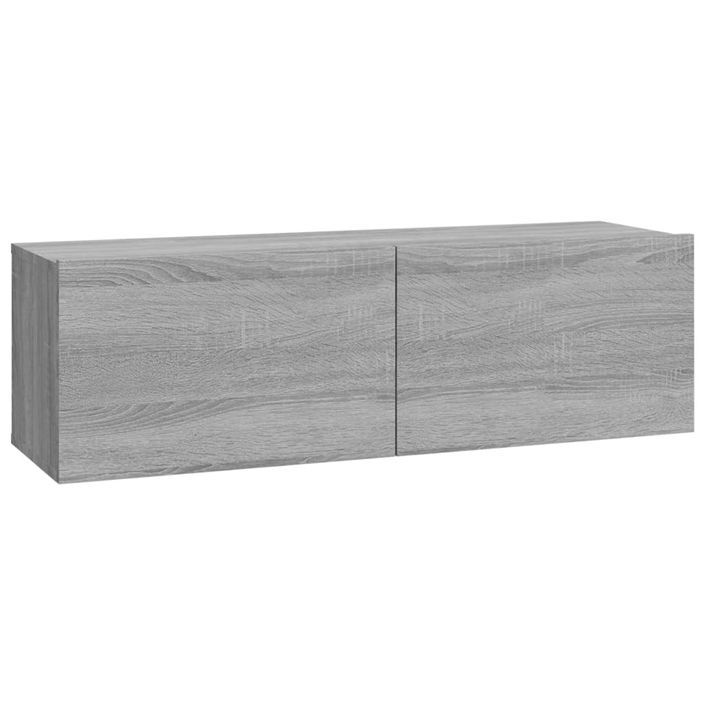 Ensemble de meubles TV 3 pcs Sonoma gris Bois d'ingénierie - Photo n°5