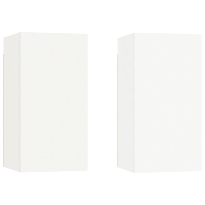 Ensemble de meubles TV 4 pcs Blanc Bois d'ingénierie - Photo n°7