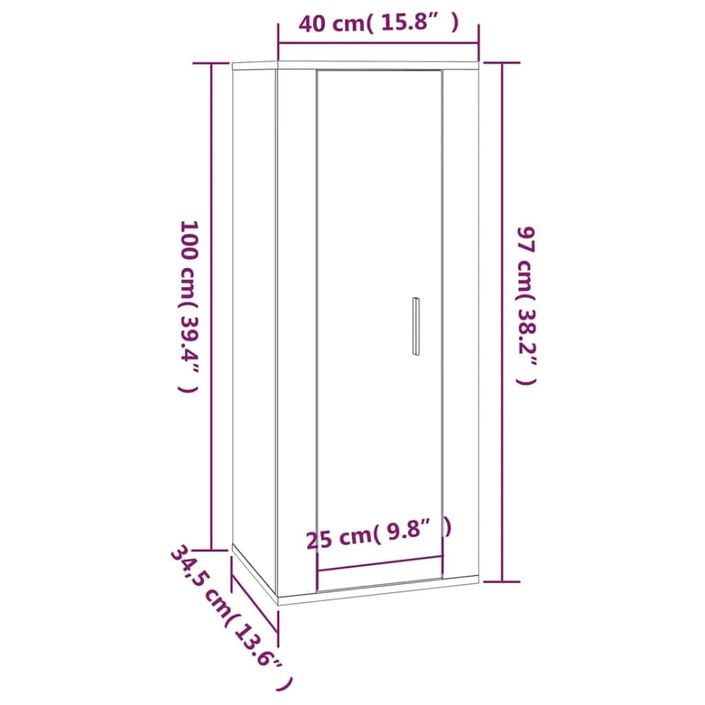 Ensemble de meubles TV 4 pcs Chêne fumé Bois d'ingénierie - Photo n°9