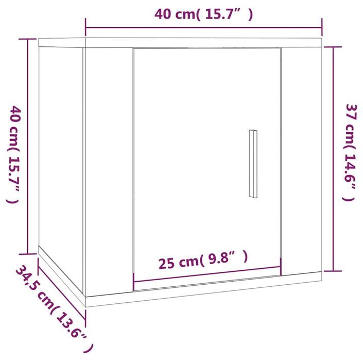 Ensemble de meubles TV 4 pcs Chêne fumé Bois d'ingénierie - Photo n°12