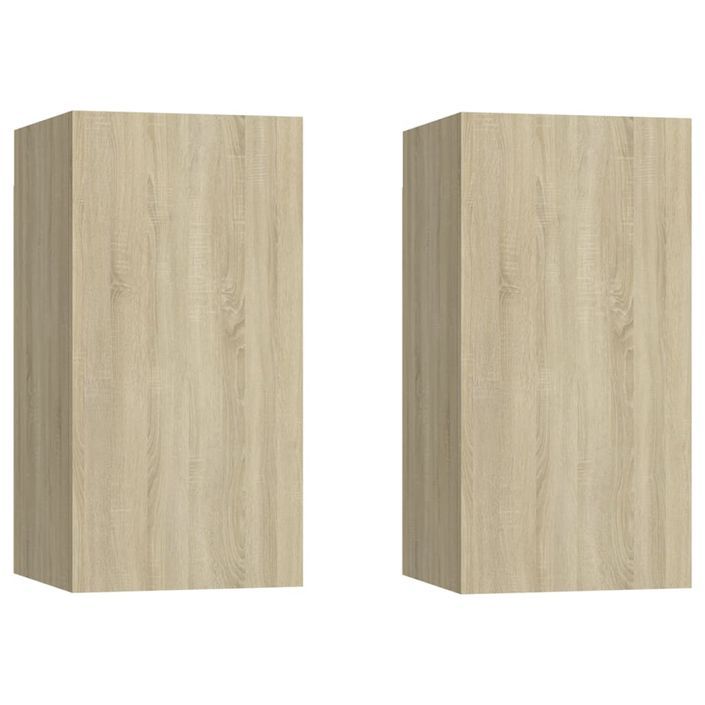 Ensemble de meubles TV 4 pcs Chêne sonoma Bois d'ingénierie - Photo n°7