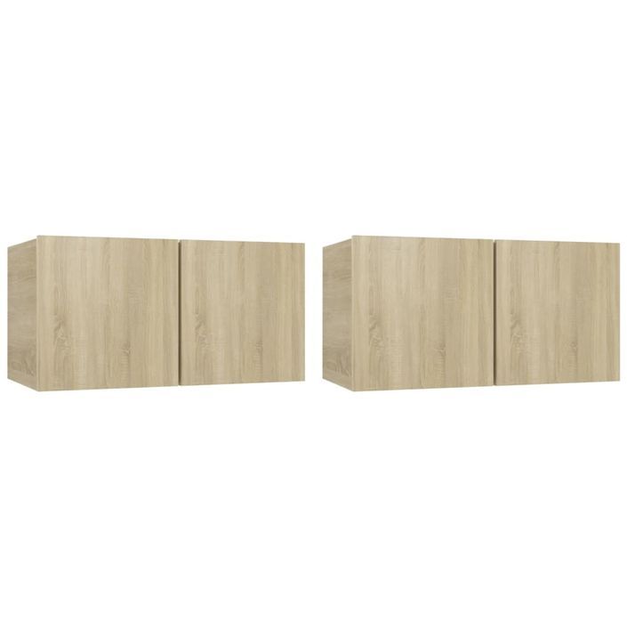 Ensemble de meubles TV 4 pcs Chêne sonoma Bois d'ingénierie - Photo n°4