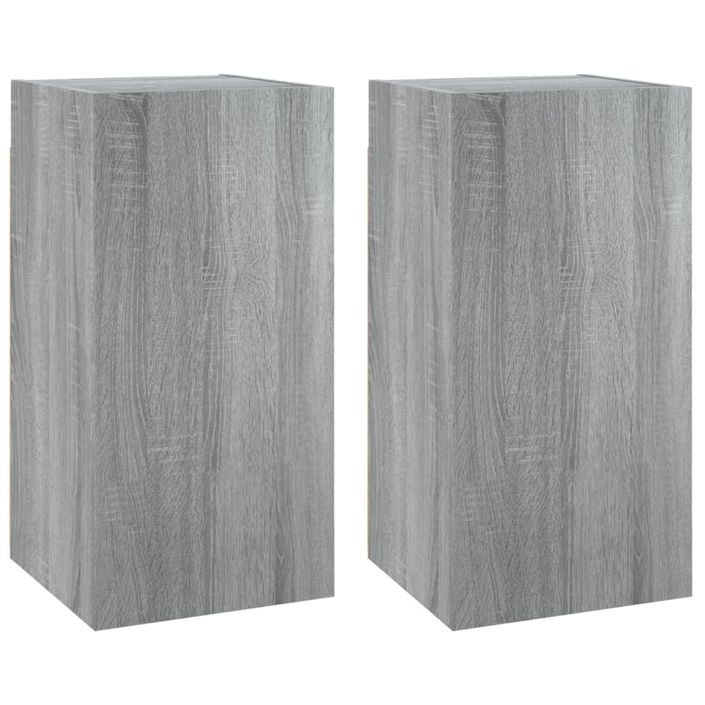 Ensemble de meubles TV 4 pcs Sonoma gris Bois d'ingénierie - Photo n°7