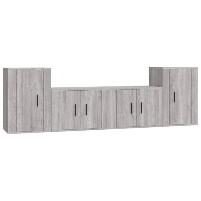 Ensemble de meubles TV 4 pcs Sonoma gris Bois d'ingénierie - Photo n°1