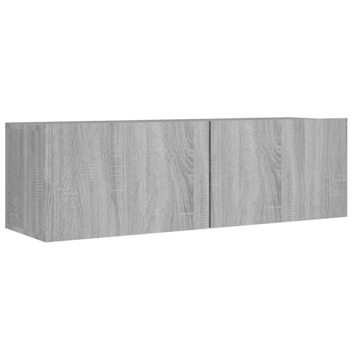 Ensemble de meubles TV 4 pcs Sonoma gris Bois d'ingénierie - Photo n°7