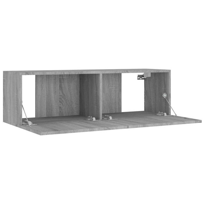 Ensemble de meubles TV 4 pcs Sonoma gris Bois d'ingénierie - Photo n°8