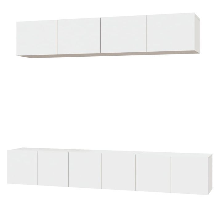 Ensemble de meubles TV 5 pcs Blanc Bois d'ingénierie - Photo n°2