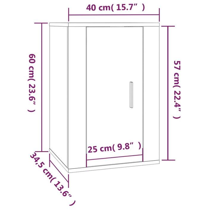 Ensemble de meubles TV 5 pcs Chêne fumé Bois d'ingénierie - Photo n°11