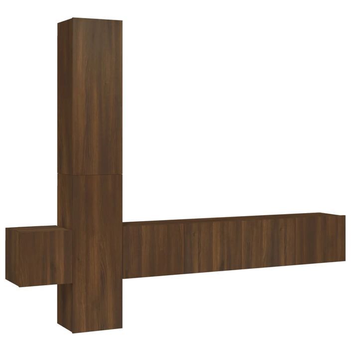 Ensemble de meubles TV 5 pcs Chêne marron Bois d'ingénierie - Photo n°2