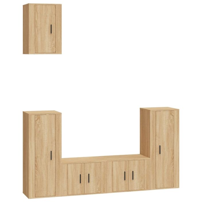 Ensemble de meubles TV 5 pcs Chêne sonoma Bois d'ingénierie - Photo n°1