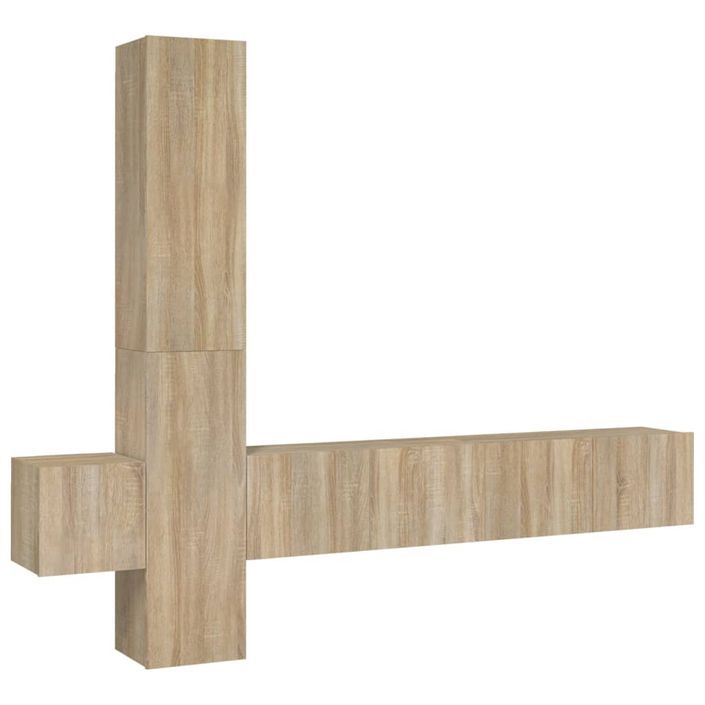 Ensemble de meubles TV 5 pcs Chêne sonoma Bois d'ingénierie - Photo n°2