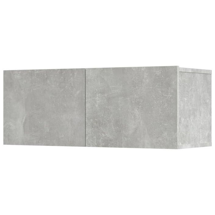 Ensemble de meubles TV 5 pcs Gris béton Bois d'ingénierie - Photo n°7