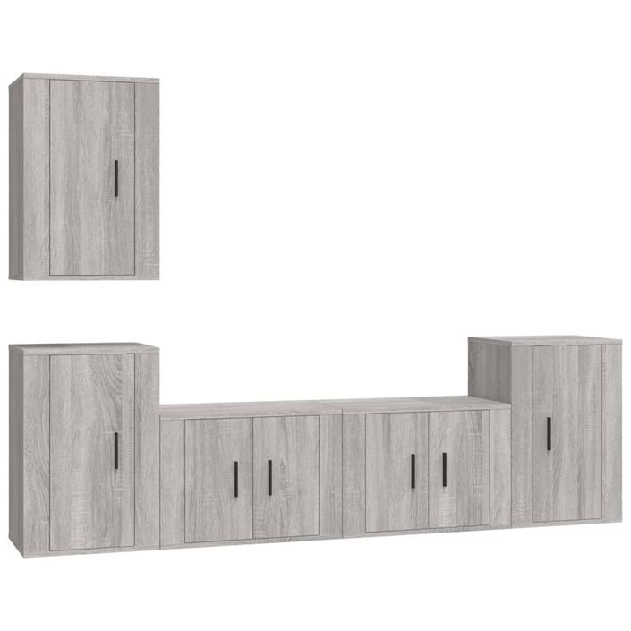 Ensemble de meubles TV 5 pcs Sonoma gris Bois d'ingénierie - Photo n°1