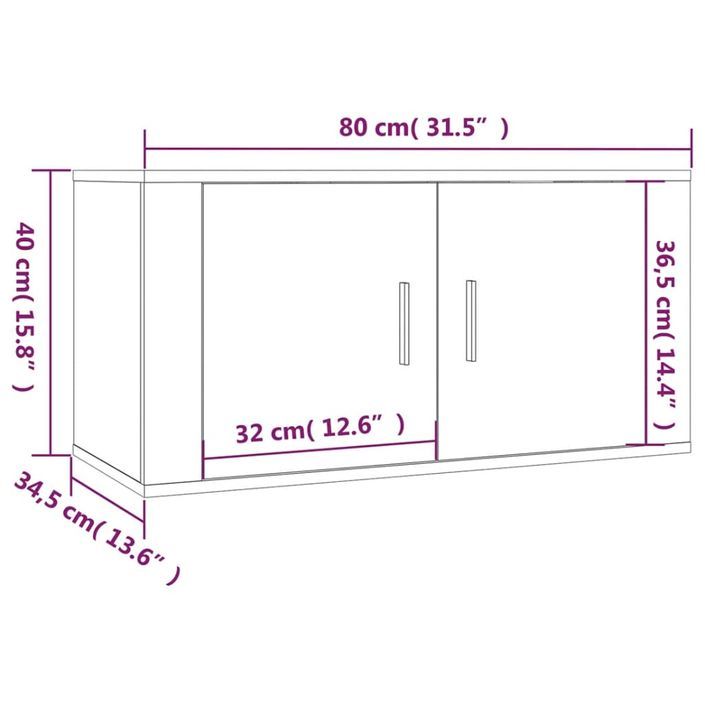 Ensemble de meubles TV 6 pcs Blanc Bois d'ingénierie - Photo n°12