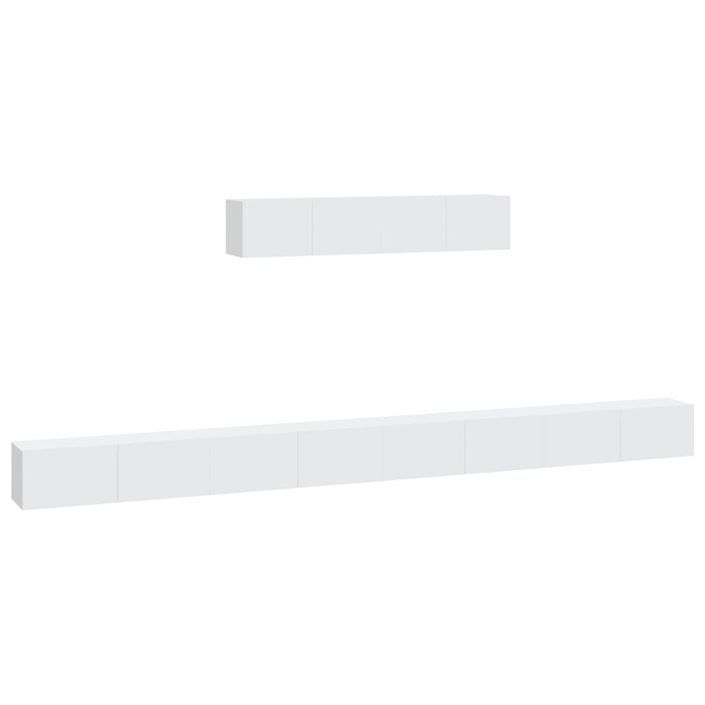 Ensemble de meubles TV 6 pcs Blanc Bois d'ingénierie - Photo n°2