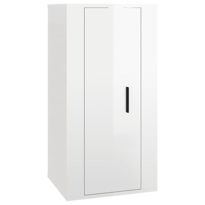 Ensemble de meubles TV 6 pcs Blanc brillant Bois d'ingénierie - Photo n°5