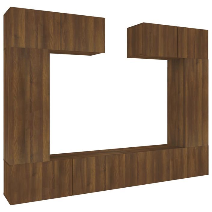 Ensemble de meubles TV 6 pcs Chêne marron Bois d'ingénierie - Photo n°2