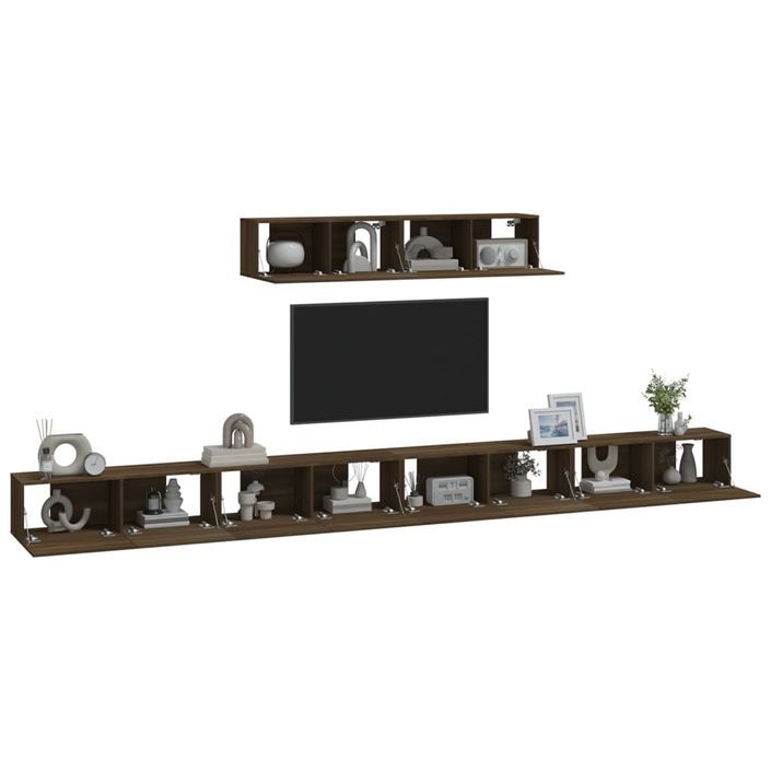 Ensemble de meubles TV 6 pcs Chêne marron Bois d'ingénierie - Photo n°7