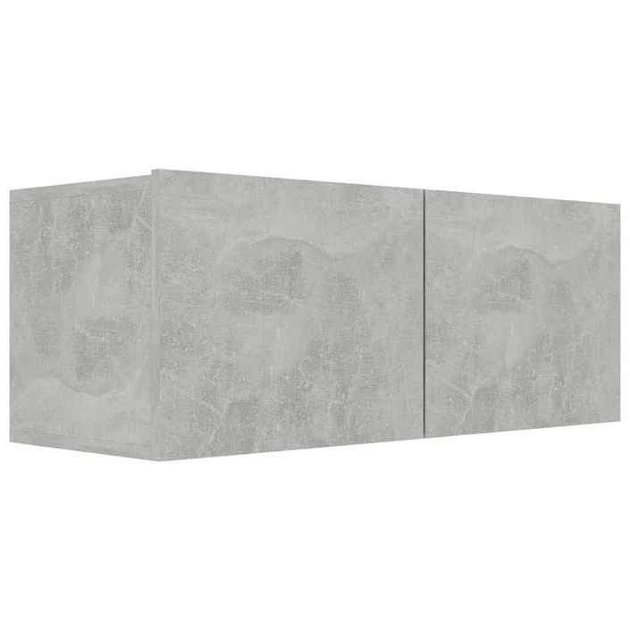 Ensemble de meubles TV 6 pcs Gris béton Bois d'ingénierie - Photo n°5