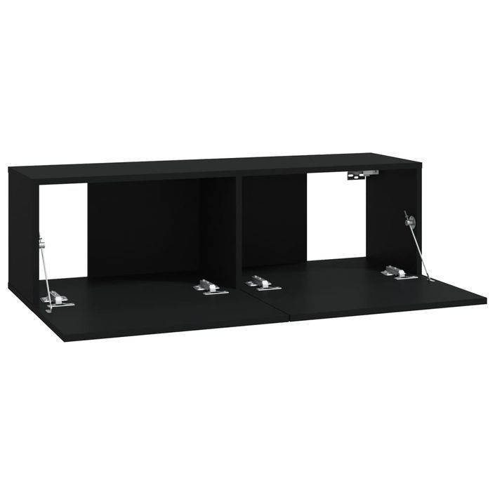 Ensemble de meubles TV 6 pcs Noir Bois d'ingénierie - Photo n°7