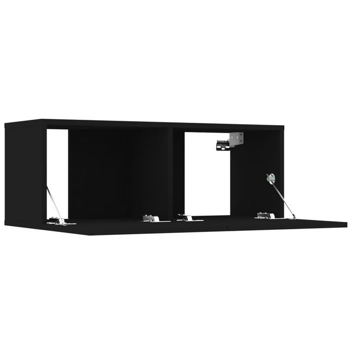 Ensemble de meubles TV 6 pcs Noir Bois d'ingénierie - Photo n°7