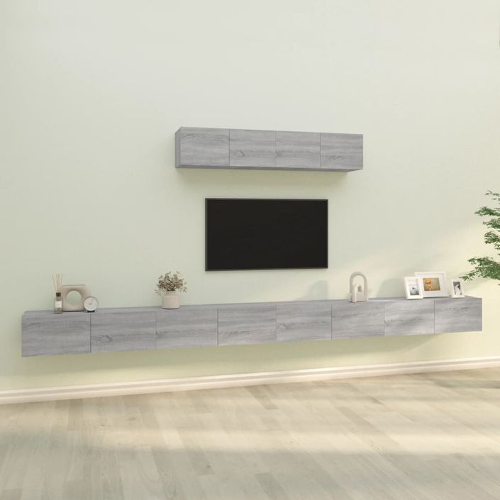 Ensemble de meubles TV 6 pcs Sonoma gris Bois d'ingénierie - Photo n°1