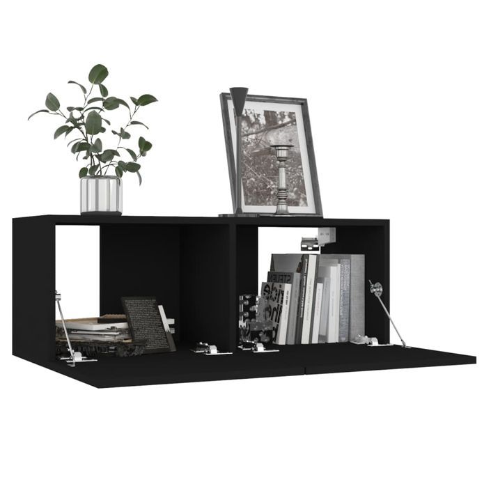 Ensemble de meubles TV 7 pcs Noir - Photo n°4