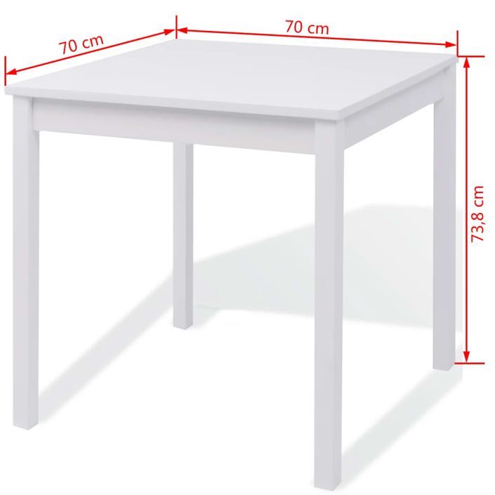 Ensemble de salle à manger 5 pièces Pinède Blanc - Photo n°8