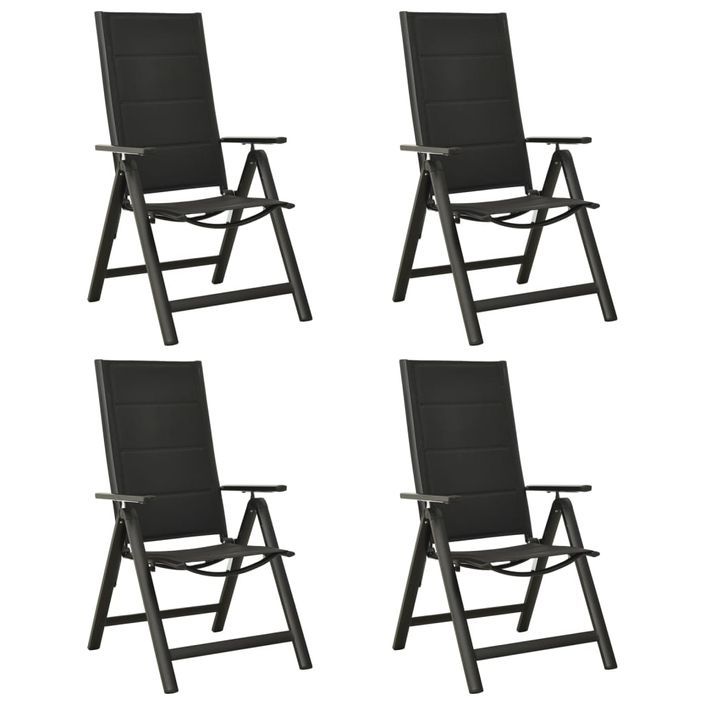 Ensemble de salle à manger de jardin 5 pcs Aluminium Anthracite 2 - Photo n°6