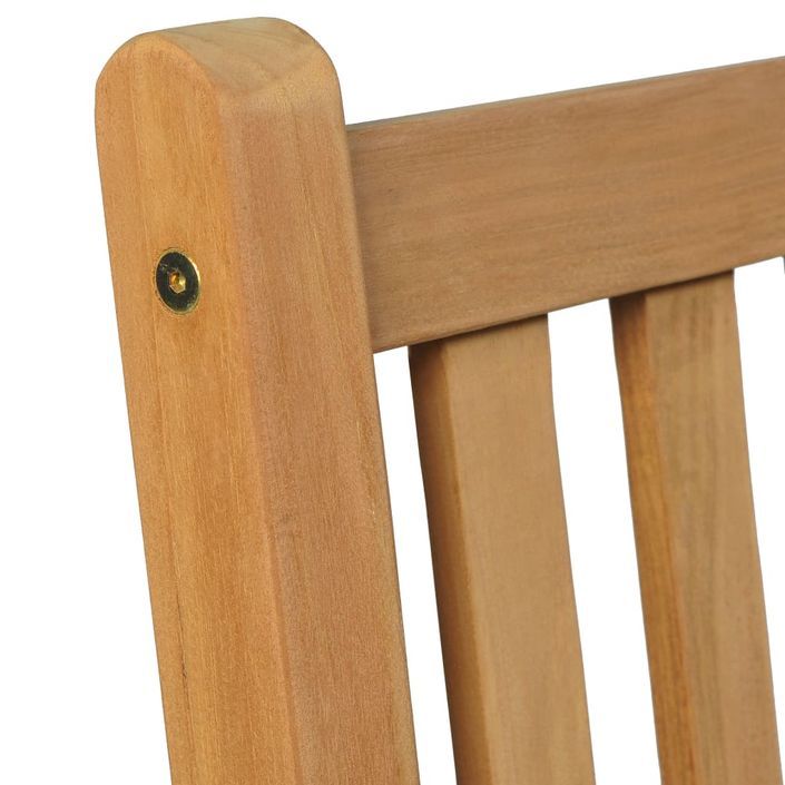 Ensemble de salle à manger de jardin 5 pcs Bois de teck solide 7 - Photo n°5