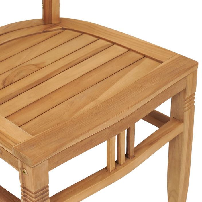 Ensemble de salle à manger de jardin 5 pcs Bois de teck solide - Photo n°5