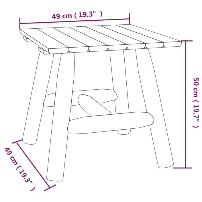 Ensemble de salon de jardin 3 pcs bois massif d'épicéa - Photo n°7