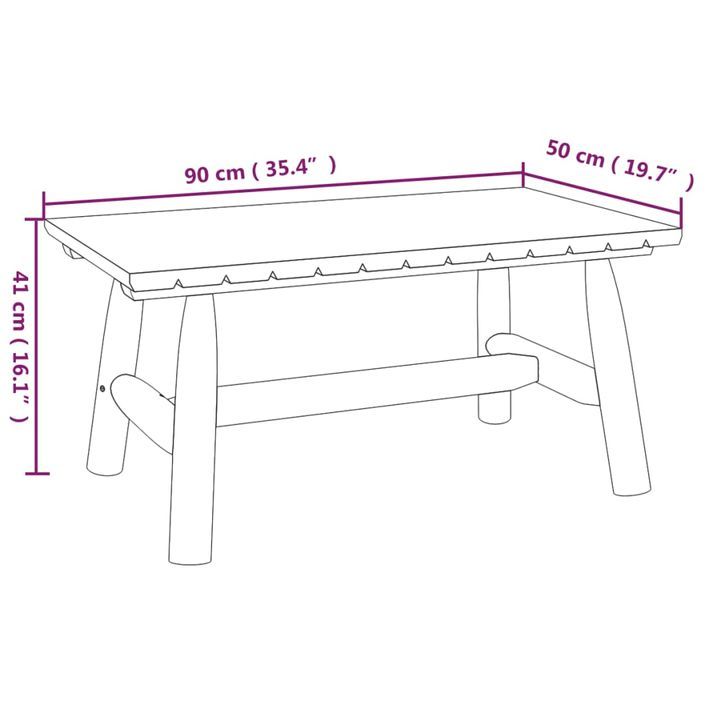 Ensemble de salon de jardin 3 pcs bois massif d'épicéa - Photo n°7