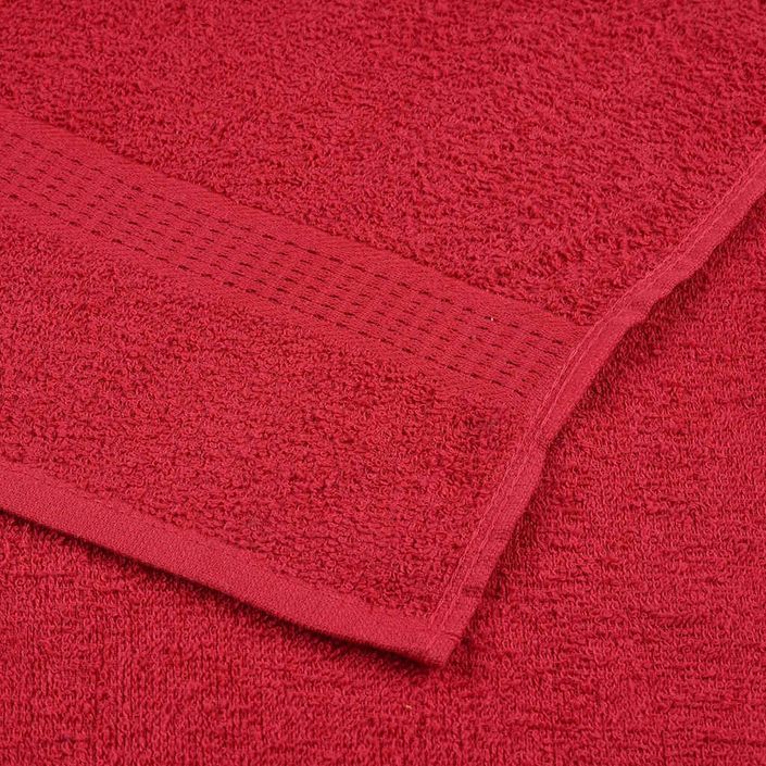 Ensemble de serviettes 12 pcs rouge 360 g/m² 100% coton - Photo n°6