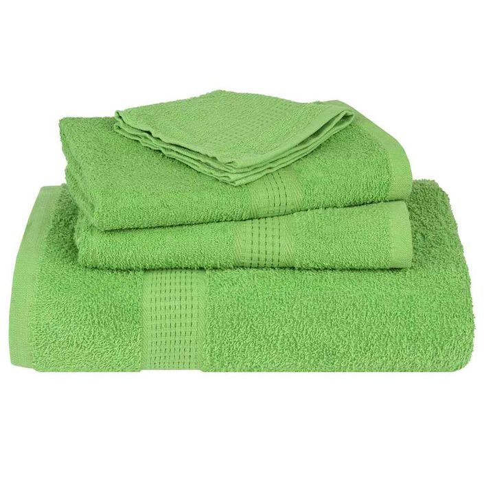 Ensemble de serviettes 12 pcs vert 360 g/m² 100% coton - Photo n°4