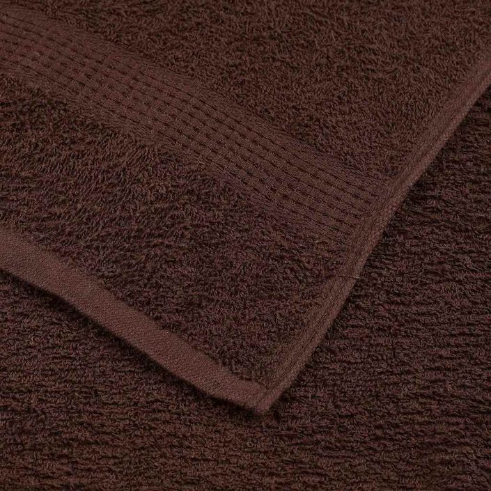 Ensemble de serviettes 6 pcs marron 360 g/m² 100% coton - Photo n°6