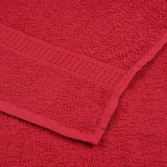 Ensemble de serviettes 6 pcs rouge 360 g/m² 100% coton - Photo n°5