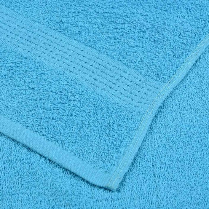 Ensemble de serviettes 6 pcs turquoise 360 g/m² 100% coton - Photo n°5