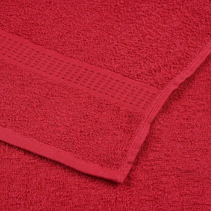 Ensemble de serviettes 8 pcs rouge 360 g/m² 100% coton - Photo n°6