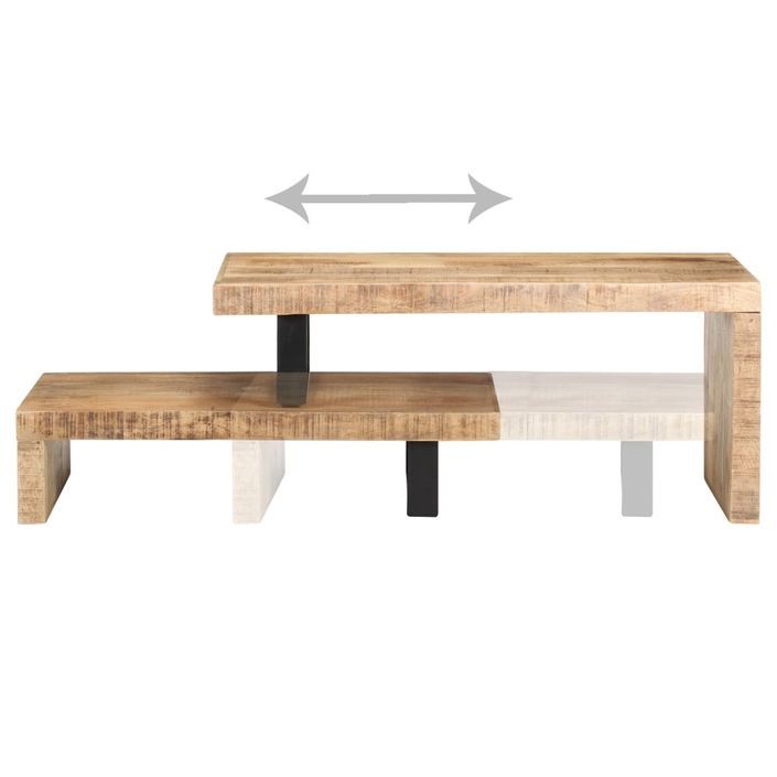 Ensemble de table basse 2 pcs Bois de manguier massif - Photo n°5