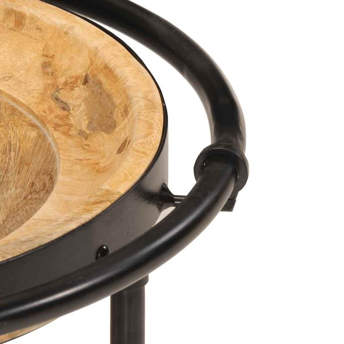 Ensemble de table d'appoint 2 pcs bois massif de manguier - Photo n°6