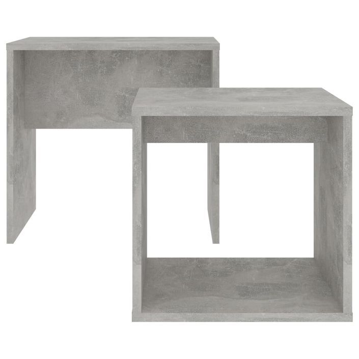 Ensemble de tables basses Gris béton 48x30x45 cm - Photo n°4