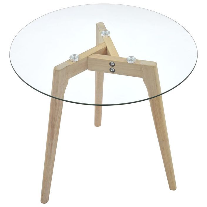 Ensemble de tables d'appoint 2 pcs Verre trempé - Photo n°4