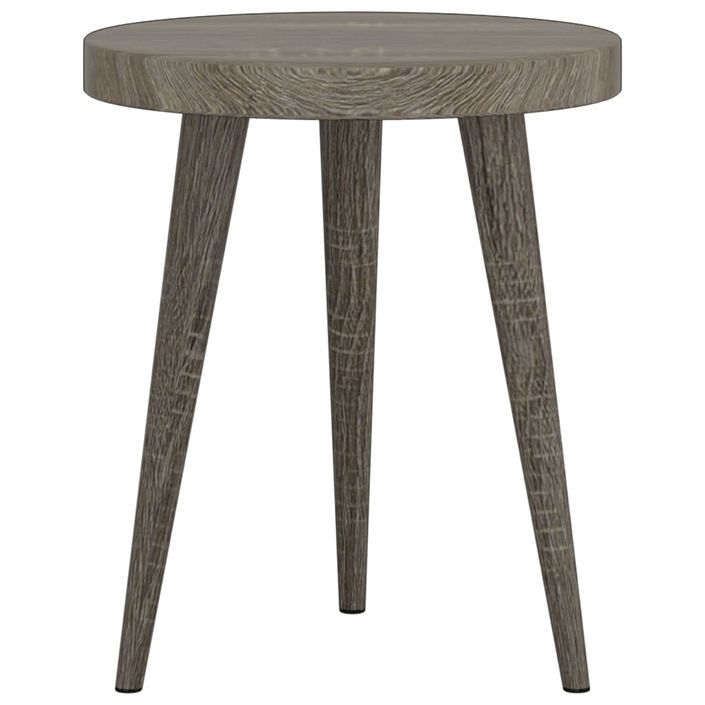 Ensemble de tables d'appoint 3 pcs Gris MDF et fer - Photo n°8