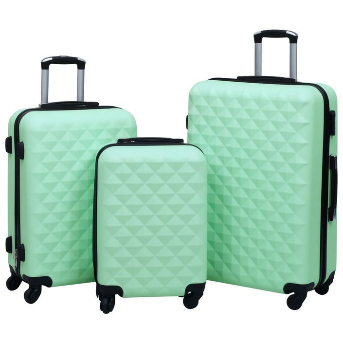 Ensemble de valises rigides 3 pcs Menthe ABS - Photo n°1