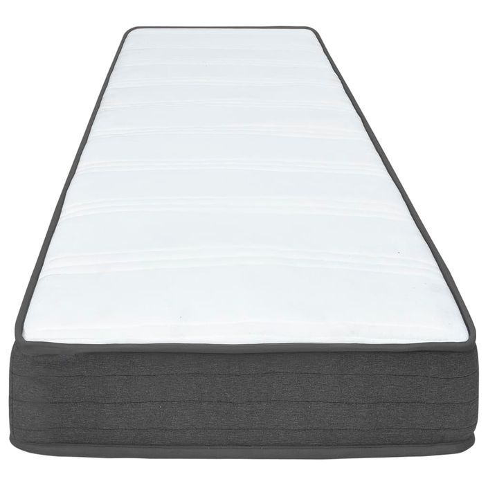 Ensemble matelas équilibré à ressorts 20 cm et sommier tapissier 35.5 cm tissu gris foncé Sloka - Élégance et confort - Photo n°2