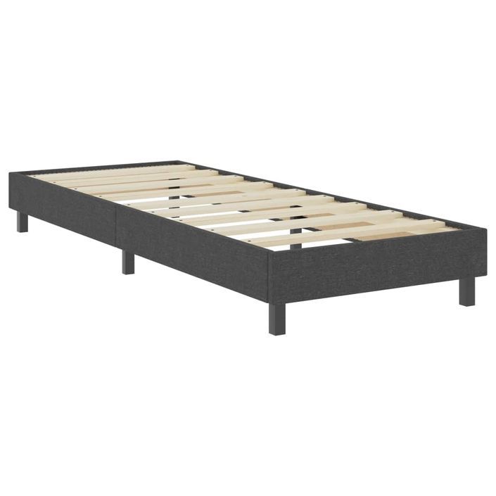 Ensemble matelas équilibré à ressorts 20 cm et sommier tapissier tissu 24.5 cm gris foncé Sloka - Élégance et confort - Photo n°3