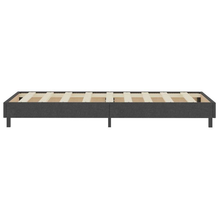 Ensemble matelas équilibré à ressorts 20 cm et sommier tapissier tissu 24.5 cm gris foncé Sloka - Élégance et confort - Photo n°4