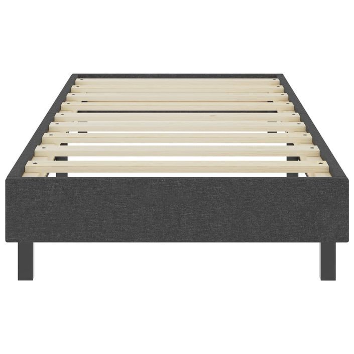 Ensemble matelas équilibré à ressorts 20 cm et sommier tapissier tissu 24.5 cm gris foncé Sloka - Élégance et confort - Photo n°2