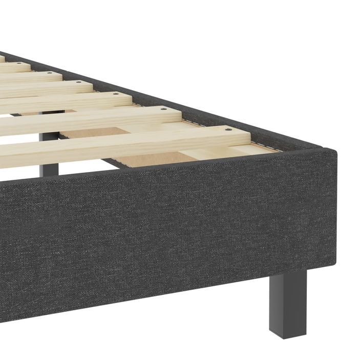 Ensemble matelas équilibré à ressorts 20 cm et sommier tapissier tissu 24.5 cm gris foncé Sloka - Élégance et confort - Photo n°6